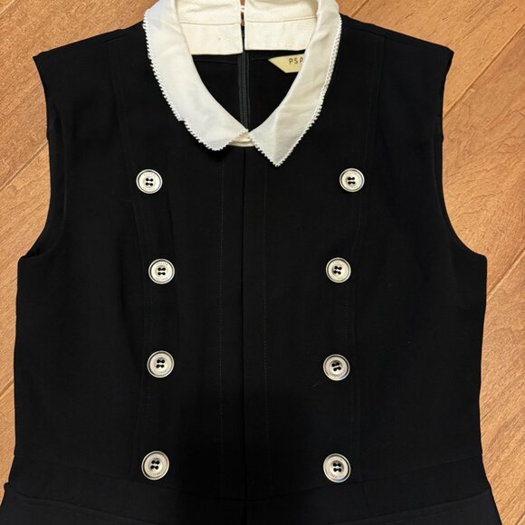 Psalter Elite Dress – Size 38 – Removable Collar – A-Line – Shoulder Pads - Picture 10 of 11